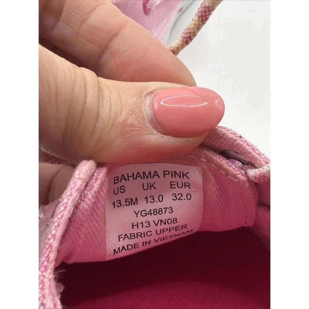 Sperry‎ Girls 13.5  Bahama Pink Sequin Boat Shoes Sparkle Lace Up Casual Flats
